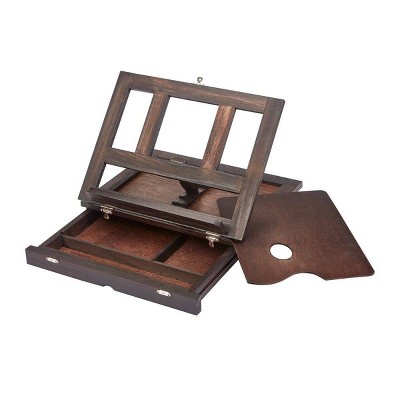 Kingart Wooden Tabletop Easel w/Drawer - Espresso