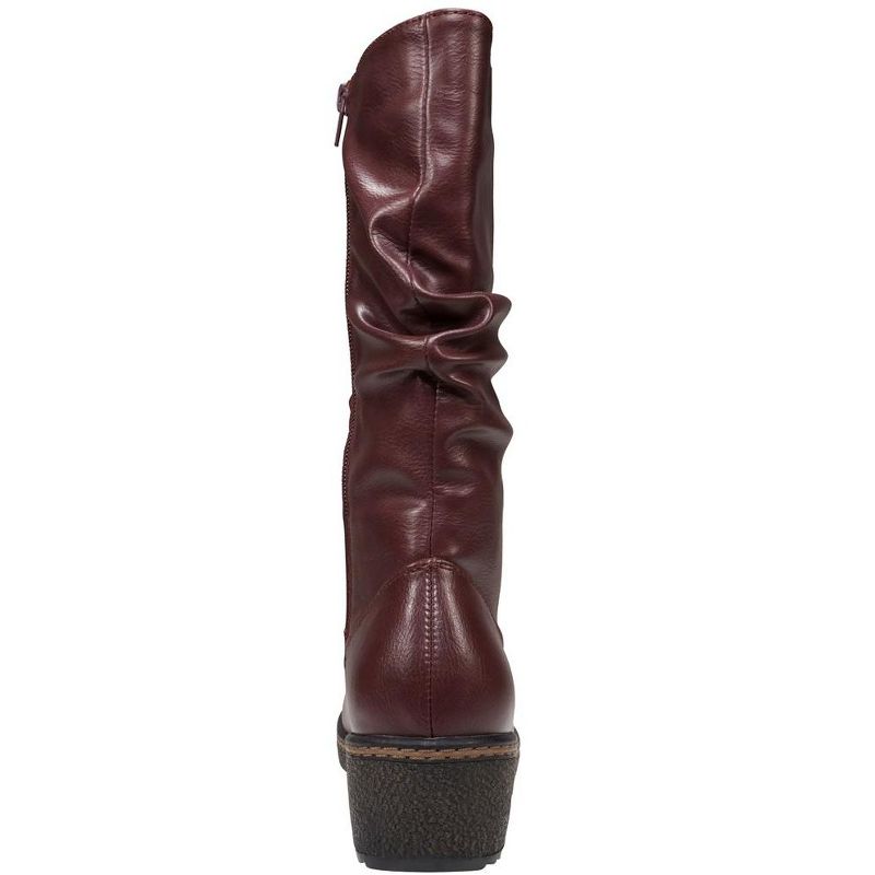 GC Shoes Dange Slouchy Wedge Heel Riding Boots, 3 of 11