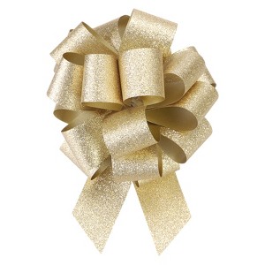 Unique Bargains Christmas Presents Bright Large Pull Bow Ribbons Glitter Gift Wrapping 10 Pcs - 1 of 4