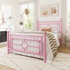 Allewie Metal Platform Bed Frame with Victorian Vintage Headboard and Footboard/Mattress Foundation/Under Bed Storage/No Box Spring Needed/Noise-Free/Easy Assembly - 3 of 4