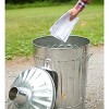 Plow & Hearth - Galvanized Metal Garden Incinerator Can - Made from Durable 28-Gauge Metal - 4 of 4