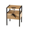 NicBex 15.75" Rattan Nightstand with Drawer Modern End Table with Metal Legs Beside Table for Bedroom, Living Room, Study - 4 of 4