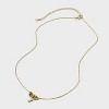 14K Gold Dipped Cubic Zirconia Rondelle Initial Necklace - A New Day™ Gold - 2 of 4