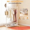 Metal Clothing Rack with Wheels, Coat Rack for Hanging Clothes, Rolling Clothes Racks with Storage Shelf for Small Space - 4 of 4