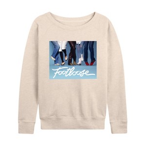 Women's - Footloose - Shoes Don't Matter Lightweight French Terry Wide Neck Long Sleeve Shirt - 1 of 4