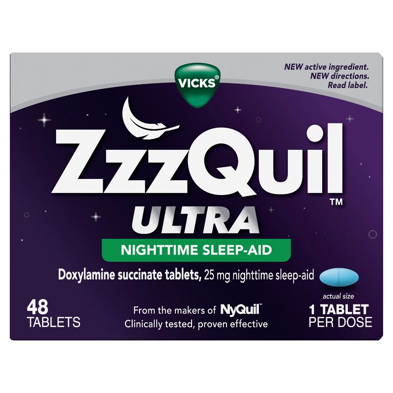 ZzzQuil Ultra Nighttime Sleep-Aid Tablets - 48ct, 1 of 9