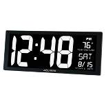 AcuRite 14.5" Digital Clock with Indoor Temperature White