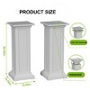 Syemin Planters Set of 2, Column Structure Tall Plant Stand Design Plant Pot with Drain Tray, White, 13.98"*13.98"36.02" - 4 of 4