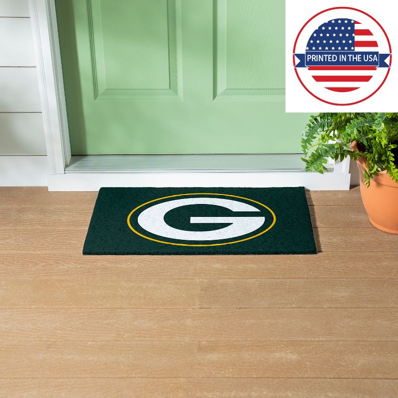 Evergreen Full Color PVC Mat, 16" x 28", Green Bay Packers Indoor and Outdoor Home Decor, 2 of 7