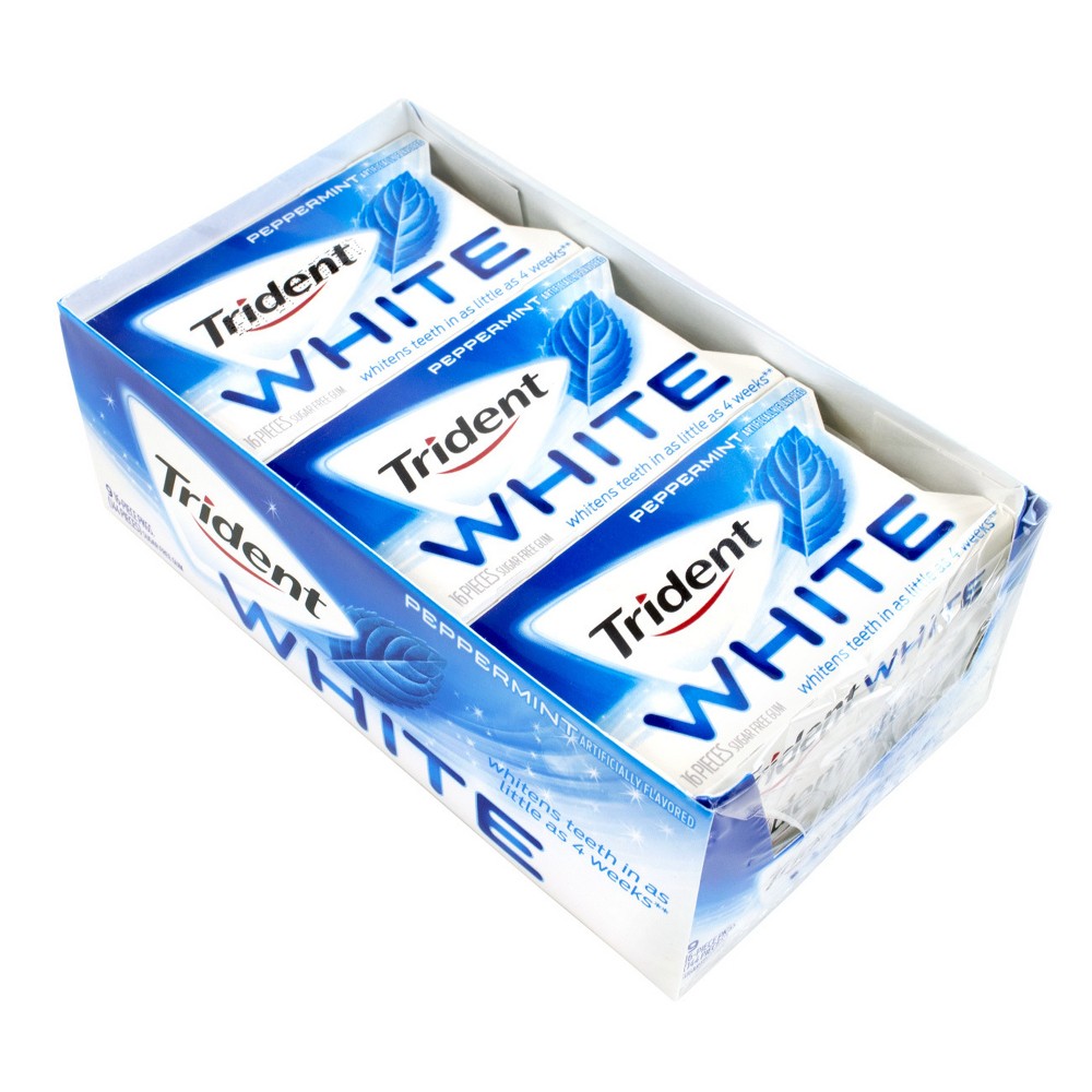 UPC 012546004459 product image for Trident White Peppermint Sugar Free Gum - 16ct | upcitemdb.com