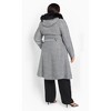 Women's Plus Size Mysterious Coat - black tweed | CITY CHIC - image 4 of 4