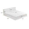 FONTOI 15 Inch Full / King / Queen Size Mattress Bed Frame All in One Pressure Relief Motion Isolation for Dorm Living Room Bedroom, White - 3 of 4