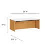 Modway Kinetic 38" Wall-Mount Office Desk – Compact Floating Workspace with Storage - 3 of 4
