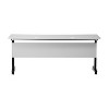 Emma and Oliver Heavy-Duty Flip Top Training Table with Nesting Design, Privacy Panel, T-Legs, Tabletop, Metal Frame - 3 of 4