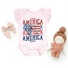 The Juniper Shop America Wave Stacked Coquette Flutter Sleeve Bodysuit - 2 of 4