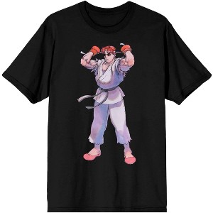Street Fighter Ryu Character Mens Black Graphic Tee - 1 of 3