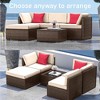 Nestl Outdoor Patio Furniture Set, 5 Piece  Wicker Patio Furniture Sets with Coffee Table - 4 of 4