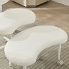 TopComfy Accent Chairs Meditation Chair Plus Cross Legged Chair with Wheels ADHD Chair Criss Cross Desk Chair for Bedroom, White, 36.2"*27.9"*41.3" - 4 of 4