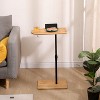 Damerin Adjustable Oval Rectangle Wood Coffee Side Table With Slots - 3 of 4