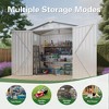 ORRD 6x3.5FT Metal Storage Shed | Pitched Roof, Watertight | Window, Lockable Door | Compact for Garden, Bike Storage | White+Gray - 4 of 4