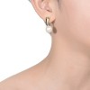 Guili Sterling Silver 14K Gold Plated stud earrings with Freshwater round pearls, creating a sophisticated, chic style for any occasion. - 3 of 3