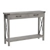 Console Table with 2 Drawers, Farmhouse Entryway Table with Storage Shelf, Accent Wood Sofa Table for Living Room, Hallway, Foyer - 4 of 4