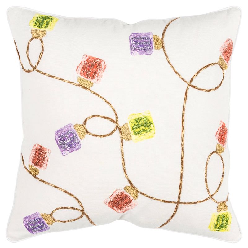 20&#34;x20&#34; Oversize String of Lights Polyester Filled Throw Pillow Square - Rizzy Home, 1 of 7