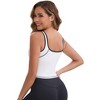 INSPIRE CHIC Women's Wide Straps U-Neck with Padded Push Up Elastic Tight Colorblock Workout Tank - 2 of 4