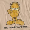 Garfield Yes I Could Care Less Adult T-Shirt Sand - 2 of 4