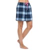 Ashford & Brooks Women's 2 Pack Soft Flannel Plaid Pajama Lounge Sleep Shorts - Set 9 - Small - 4 of 4