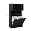 Bathroom Cabinet with Laundry Basket, Tilt Out Laundry Hamper Cabinet, Freestanding Kitchen Pantry Storage Cabinet For Bathroom Living Room - 3 of 4