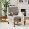 Quentin  Farmhouse Style Wooden Armchair with Comfortable Backrest and Cushion | ARTFUL LIVING DESIGN - 3 of 4