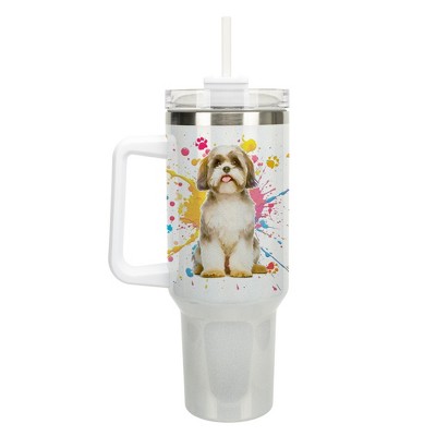 100 North Little Cup Of Giddy Up Cowboy Bucking Bronco Wrap-Around 40 Oz. Stainless Steel Water Bottle Coffee Mug, Spill & Leak Resistant, Travel