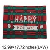 Unique Bargains Christmas Place Mats Linen Red Green White 13"x17.7" 2Pcs - 3 of 4