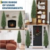 Acekool Set of Artificial Cedar Topiary Trees, UV-Resistant Faux Evergreen for Indoor Outdoor Decor, Realistic Potted Plants for Porch & Garden - 3 of 4