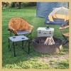 Arrowhead Outdoor Oversized Heavy-Duty Club Folding Camping Chair w/External Pocket, Cup Holder, Portable, Padded, Moon, Round, Bag (Workwear Tan) - 4 of 4
