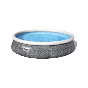 Bestway Fast Set PVC 13' Above Ground Round Inflatable Swimming Pool Set - 1 of 4
