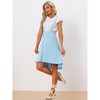 Allegra K Women's Gothic Brace Irregular Hem Midi Lace Up Skirt - 4 of 4
