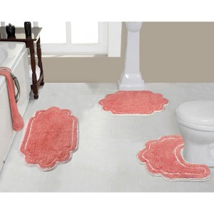 Allure Collection Cotton Tufted Bath Rug Set Set of 3 - Home Weavers - 1 of 4