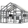 YOOCOZZ Large Catio Outdoor Cat Enclosure, Wooden Cat House with 7 Platforms, 2 Resting Boxes, 1 Bridge and 1 Ramp, Sunshine Board Roof-Gray - 2 of 4