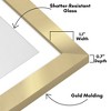 Americanflat 13x19 Picture Frame with Shatter-Resistant Glass - Use as 11x17 Frame with Mat or 13x19 Frame Without Mat - Hudson Collection - Gold - 3 of 4