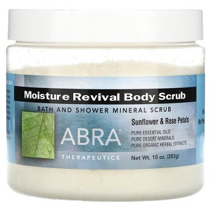 Abra Therapeutics Moisture Revival Body Scrub, Sunflower & Rose Petals, 10 oz (283 g) - 1 of 3