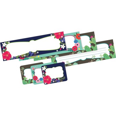 Barker Creek Petals & Prickles Nametag & Name Plate Set 81/Set BC3995