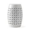 VYNXARIA lace-cut side table,simplified floral pattern,White - 3 of 4