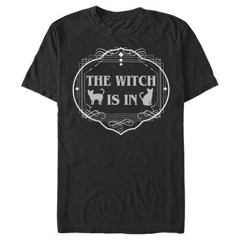 Men's Lost Gods Halloween The Witch Is In Cats T-Shirt