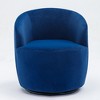 Teddy Fabric Accent Chair, Armrest Accent Single Lazy Chair, Comfy Leisure Chairs With Black Powder Coating Metal Ring - 3 of 4