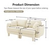 2-Seater Loveseat Sofa with Shell-Arm Design, Cylindrical Fabric Legs & Plush Foam - 2 of 4