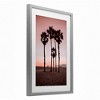 Stupell Industries Stanta Monica Palms Pink Framed Print Under Glass Art - 2 of 4