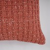 20"x20" Marled Sweater Knit Chenille Faux Shearling Reversible Throw Pillow Rose - freshmint - 3 of 4