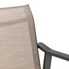 2pc Outdoor Counter Height Aluminum Bar Stools - Espresso - Pellebant: UV & Weather Resistant, 270lb Capacity - 4 of 4